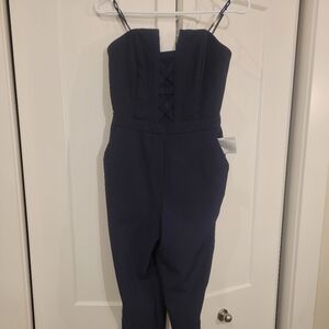 New Adelyn Rae Midnight Blue Jumpsuit. Size XS